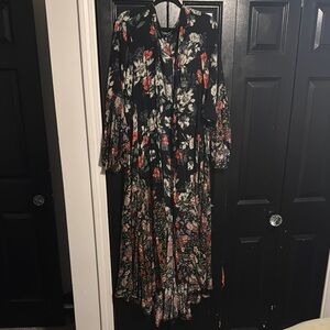 Floral Black Maxi Dress